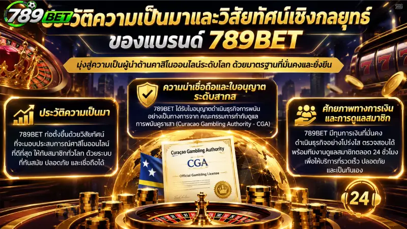 ความเป็นมาและวิสัยทัศน์ของแบรนด์ 789BET